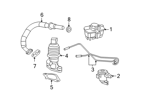 2009 Jeep Grand Cherokee EGR System Tube-EGR Diagram for 68047486AA