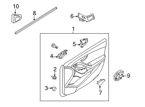 2012 Hyundai Elantra Front Door Pad-Front Door Side Impact, LH Diagram for 82393-3X000