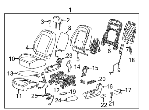 2014 Chevrolet Captiva Sport Heated Seats Seat Switch Knob Diagram for 22790810