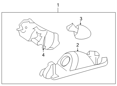 2006 Toyota RAV4 Bulbs License Lamp Diagram for 81270-42100