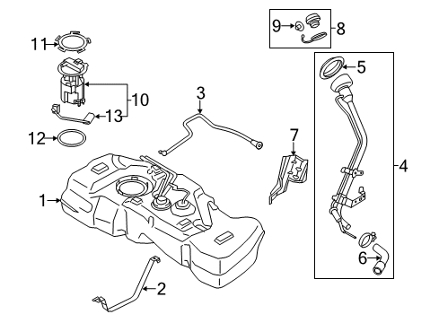 2012 Nissan Juke Fuel Supply Hose-Breather Diagram for 17321-1KM0A