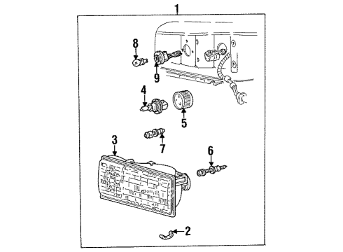 1997 Lincoln Town Car Headlamps Lighting Control Module Diagram for F7VZ-13C788-AA