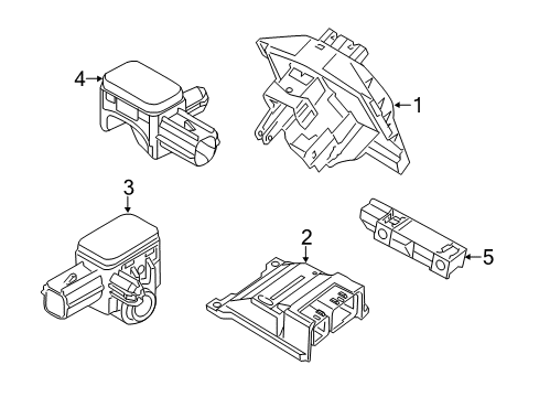 2012 Ford Transit Connect Air Bag Components Driver Air Bag Diagram for 9T1Z-58043B13-BB