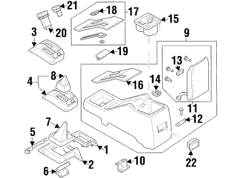 1995 Isuzu Rodeo Center Console Computer Assembly, POSIT Diagram for 89710-76010