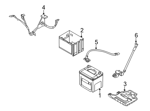 2013 Kia Soul Battery Tray Assembly-Battery Diagram for 371502K451