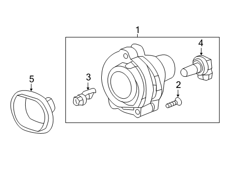 2013 GMC Acadia Fog Lamps Lamp Bezel Diagram for 20982386