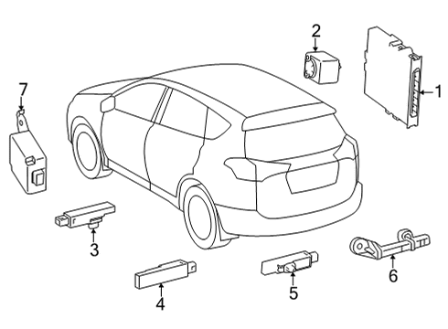 2021 Toyota Venza Parking Aid Control Module Diagram for 899H0-48040