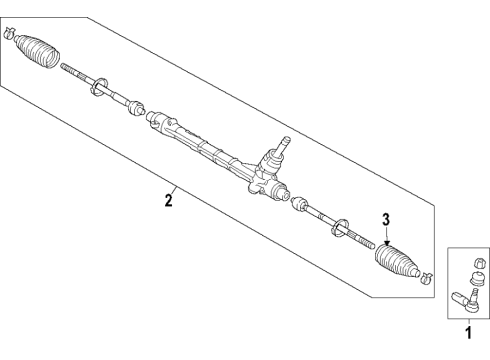 2019 Jeep Renegade Steering Column & Wheel, Steering Gear & Linkage Rack And Pinion Gear Diagram for 68440143AA