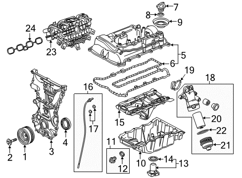2019 Buick Cascada Filters Intake Manifold Diagram for 55504606
