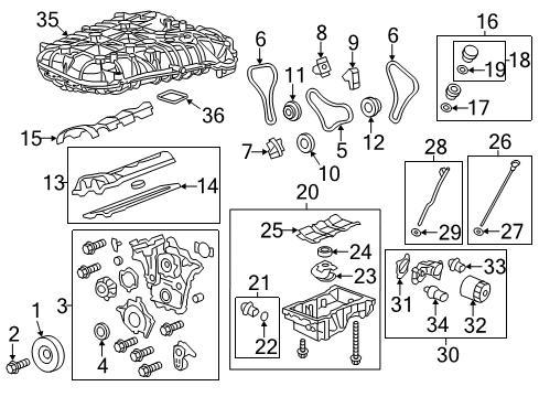 2013 Buick Enclave Intake Manifold Oil Tube Seal Diagram for 12691257