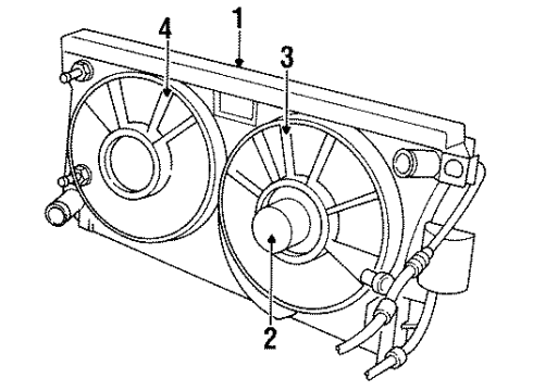 1996 Eagle Vision Cooling System, Radiator, Water Pump, Cooling Fan Shroud Diagram for 4758903