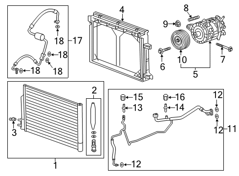 2018 Buick LaCrosse Air Conditioner Mount Frame Diagram for 23336301