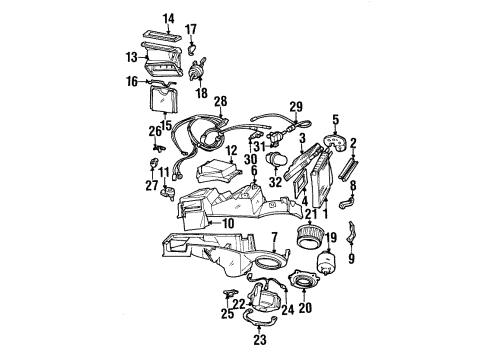 1994 Ford Mustang A/C Evaporator & Heater Components Check Valve Diagram for D9AZ-19A563-AA