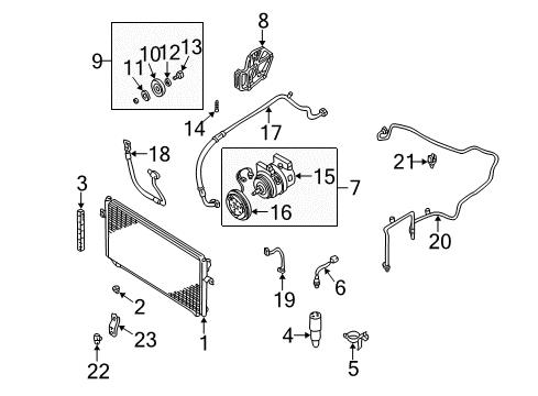 2000 Nissan Altima Switches & Sensors Pipe Front Cooler, High B Diagram for 92442-0Z060