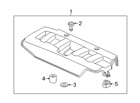 2012 Honda Civic Engine Appearance Cover Cover Assy., Engine Wire Harness Diagram for 32120-R1A-A00