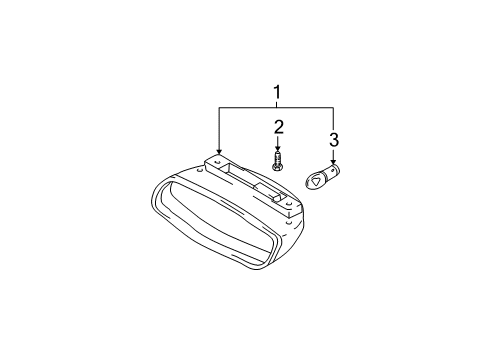 2006 Hyundai Santa Fe High Mount Lamps Lamp Assembly-High Mounted Stop Interior Diagram for 92750-26020-TI