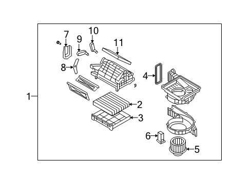 2006 Hyundai Azera Blower Motor & Fan Blower Unit Diagram for 97100-3K220