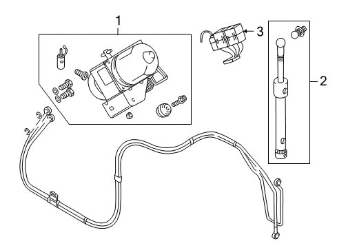 1997 BMW Z3 Motor & Components Hydraulic Cylinder Diagram for 54348410307