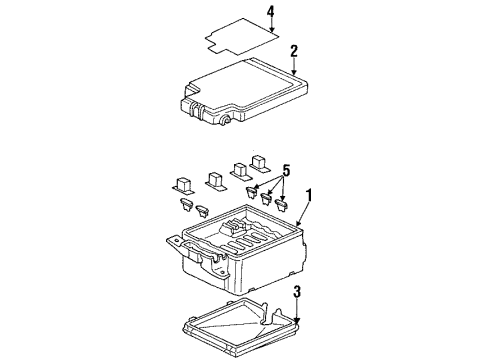 1996 Oldsmobile Aurora Air Conditioner Block Asm, Fuse(Maxi-Type) Diagram for 12077569