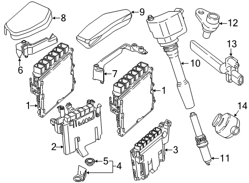 2019 BMW M5 Powertrain Control Spark Plug, High Power Diagram for 12120054451