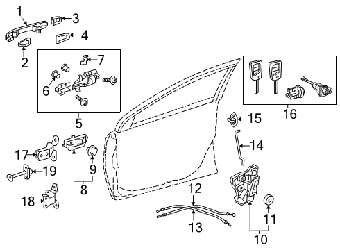 2019 Toyota Corolla Front Door Window Switch Diagram for 84820-0R040