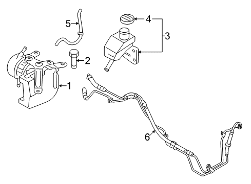 2016 Kia K900 P/S Pump & Hoses Hose Assembly-Power Steering Oil Pressure Diagram for 575103T600