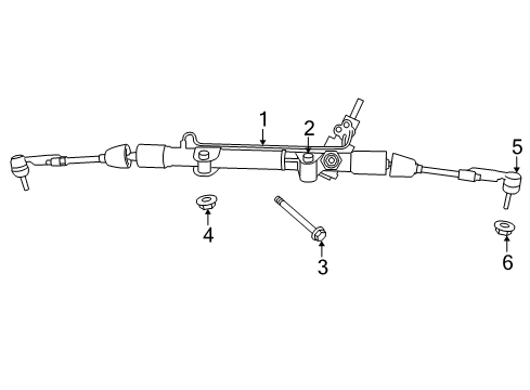2007 Dodge Nitro Steering Column & Wheel, Steering Gear & Linkage, Shroud, Switches & Levers Tie Rod-Outer Diagram for 52125366AA