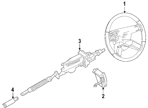 2010 Chrysler 300 Steering Column, Steering Wheel & Trim Column-Steering Diagram for 4649134AG