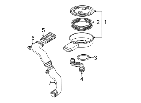 1986 Chevrolet Astro Heated Air Intake CLEANER A Diagram for 25095494