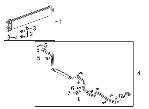 2020 Cadillac CT6 Oil Cooler Oil Cooler Diagram for 84360132