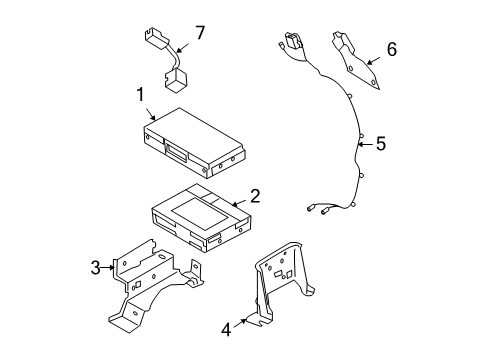 2012 Infiniti EX35 Communication System Components Power Control Unit-Telephone Diagram for 28383-3UB1A