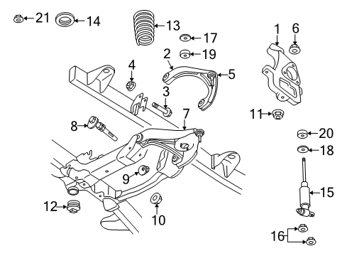 2014 Ram 2500 Shocks & Suspension Components - Front Front Coil Spring Left Diagram for 68172138AC