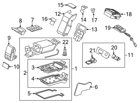 2015 Lexus LS600h Power Seats Computer & Switch Assembly Diagram for 84070-50360