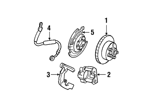 1991 Jeep Cherokee Hydraulic System Brake Master Cylinder Diagram for 5252622