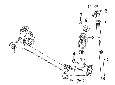 2018 Toyota Yaris iA Rear Suspension Lower Insulator Diagram for 48258-WB001