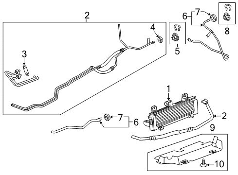 2015 GMC Sierra 3500 HD Trans Oil Cooler Transmission Cooler Diagram for 84173162