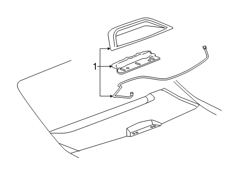 2005 Buick LaCrosse High Mount Lamps High Mount Lamp Diagram for 10333741