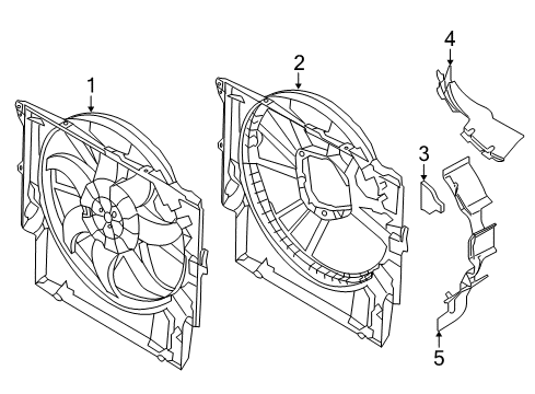 2020 BMW M4 Cooling System, Radiator, Water Pump, Cooling Fan Flap For Fan Cowl Diagram for 17117857500