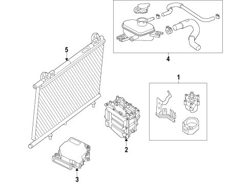 2015 Nissan Pathfinder Hybrid Components, Battery, Cooling System Controller Assy-Inverter Diagram for 283D0-3JA0A