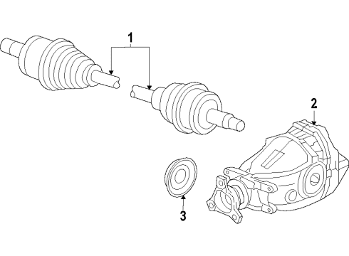 2016 Dodge Charger Rear Axle, Drive Axles, Propeller Shaft Drive Shaft Diagram for 68212029AG