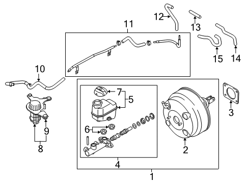 2012 Hyundai Genesis Hydraulic System Hose Assembly-Vacuum Diagram for 59121-3M000