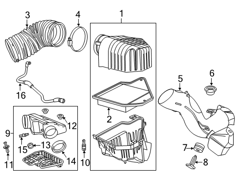 2019 Dodge Grand Caravan Filters Clamp-Hose Diagram for 6511414AA