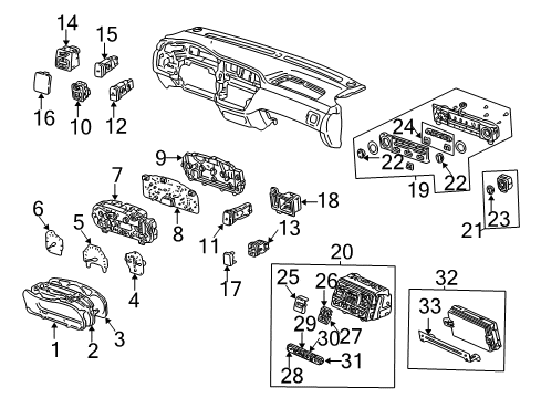 2003 Honda Odyssey Switches Sensor Assembly, Position Diagram for 28900-P7W-013