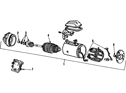 1992 Ford Mustang Starter Starter Diagram for F87Z-11002-AARM