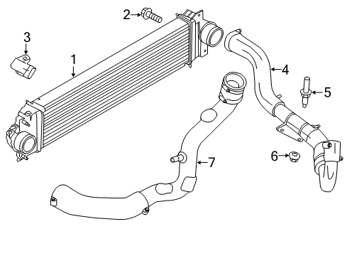 2014 Ford Fusion Powertrain Control Air Duct Diagram for DS7Z-6C646-AD