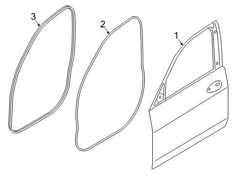 2021 BMW X5 Door & Components Door Weatherstrip Diagram for 51769447076