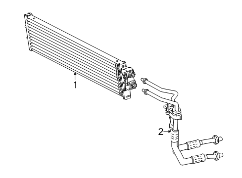 2020 Ram ProMaster City Oil Cooler Hose Assembly-Transmission Oil Cooler Diagram for 68260346AA