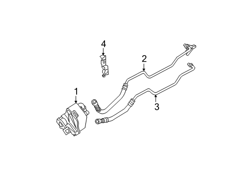2012 BMW 128i Trans Oil Cooler Oil Cooling Pipe Inlet Diagram for 17227572711