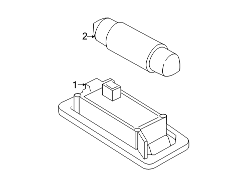 2014 BMW 550i xDrive Bulbs Number-Plate Light Led Diagram for 63267193293