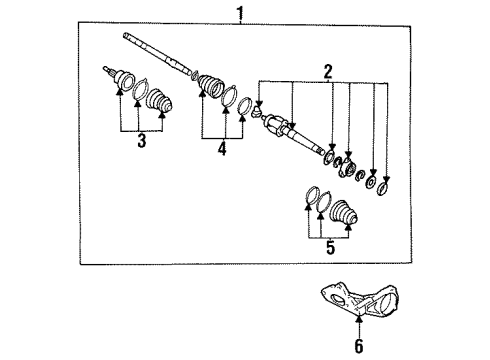 1987 Nissan Maxima Axle Shaft - Front Repair-Kt Joint Diagram for 39770-26E27